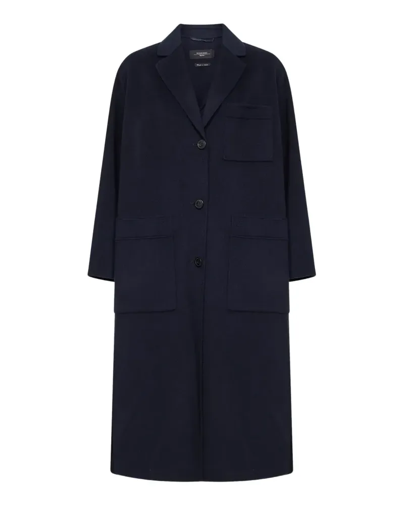 Max Mara Einreihiger Mantel - Blau Blau