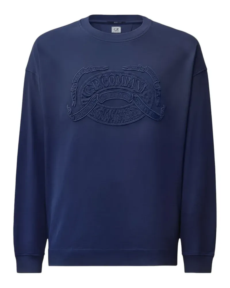C.P. Company Langarmshirt mit Logo-Stickerei - Blau Blau