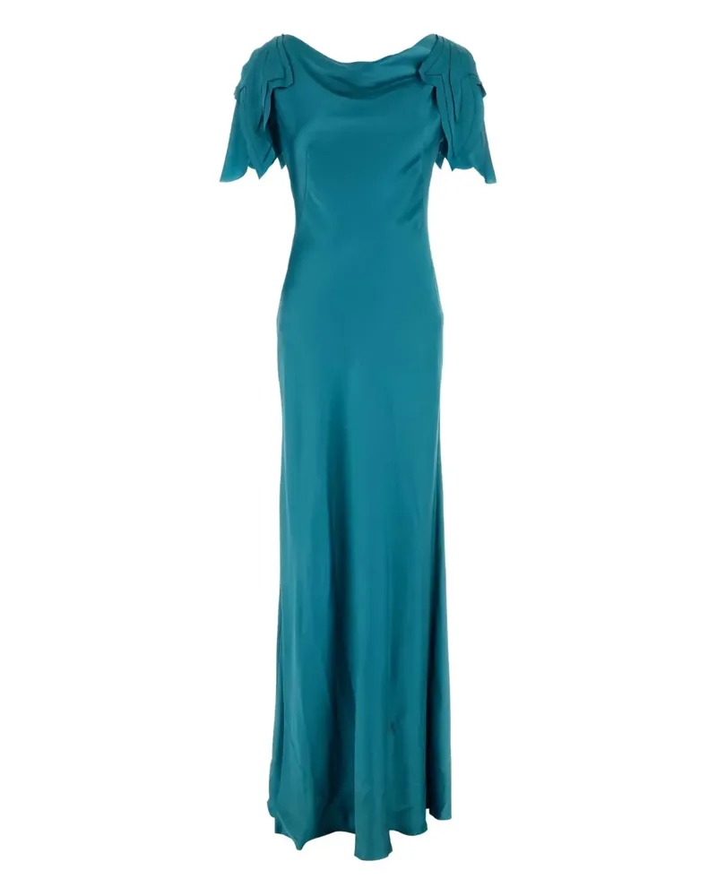 Alberta Ferretti Kleid aus Satin - Blau Blau