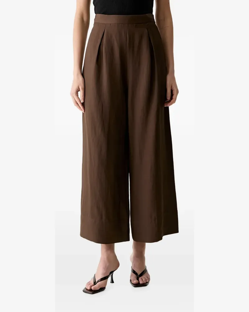 VICOLO Cropped-Hose mit weitem Bein - Braun Braun