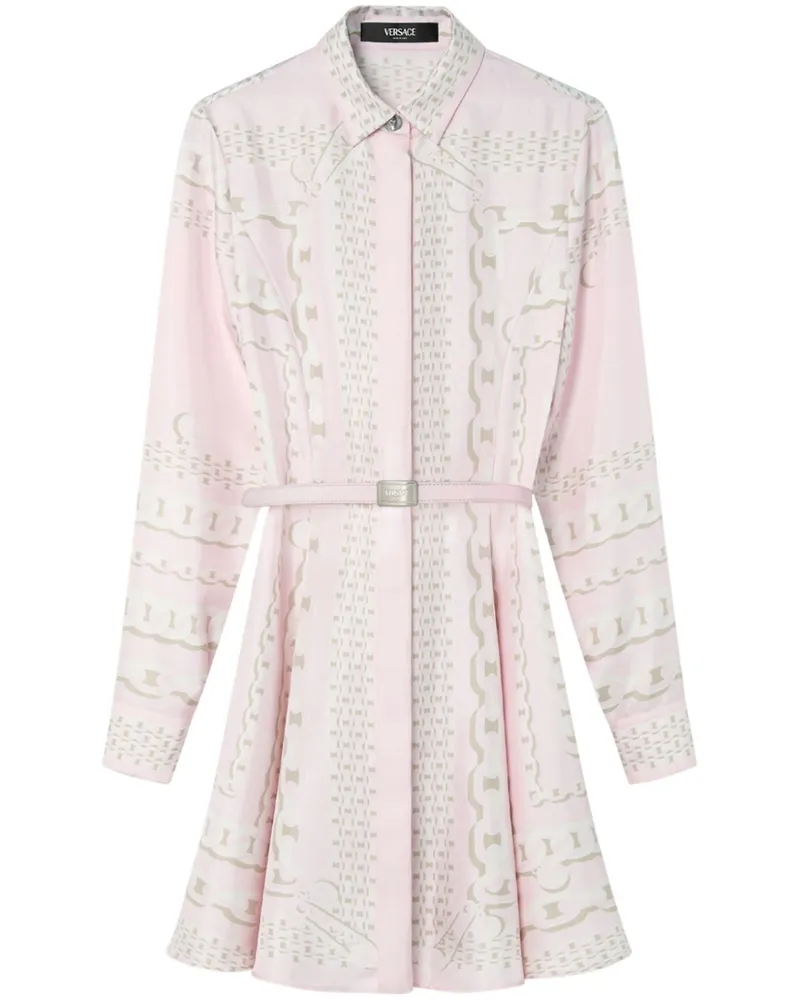 Versace Treasure Midi-Hemdkleid aus Seide - Rosa Rosa