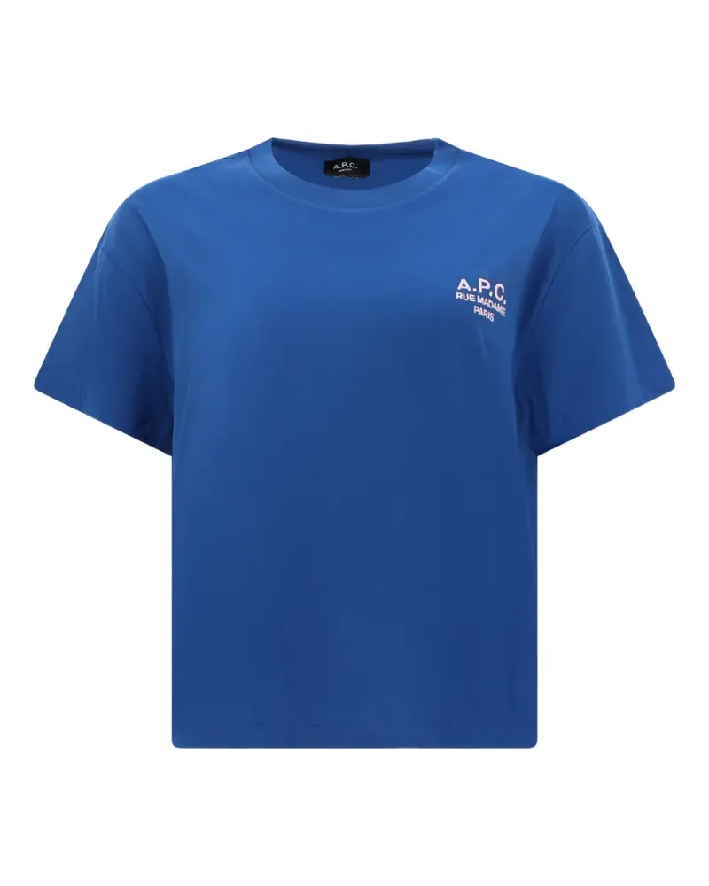 A.P.C. logo T-shirt - Blau Blau