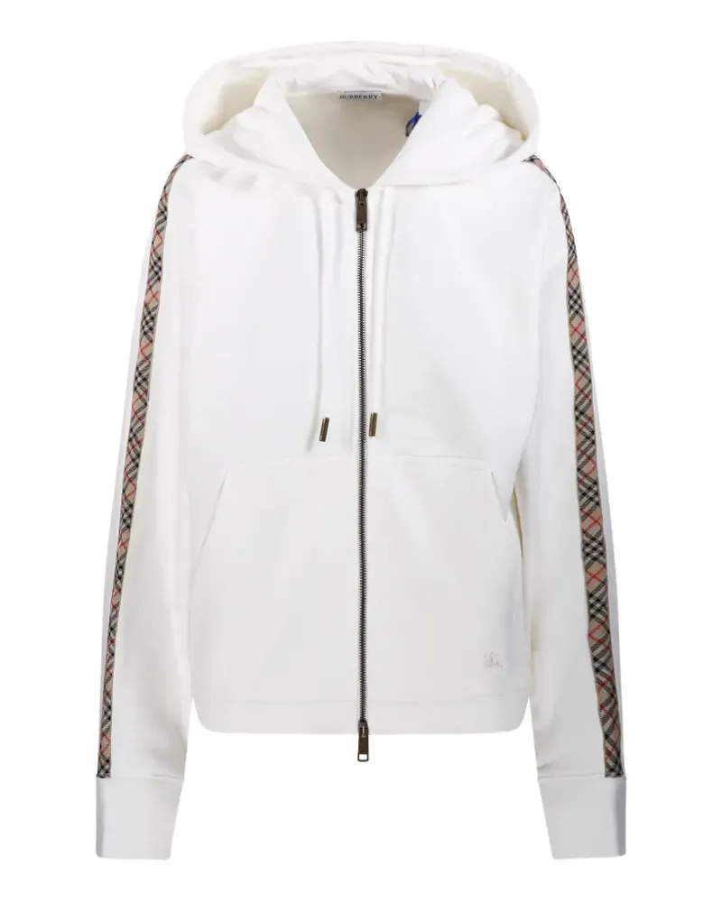 Burberry check zip hoodie - Weiß Weiß