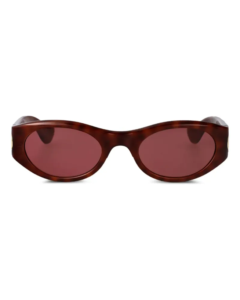 Valentino Garavani VLogo round-frame sunglasses - Braun Braun