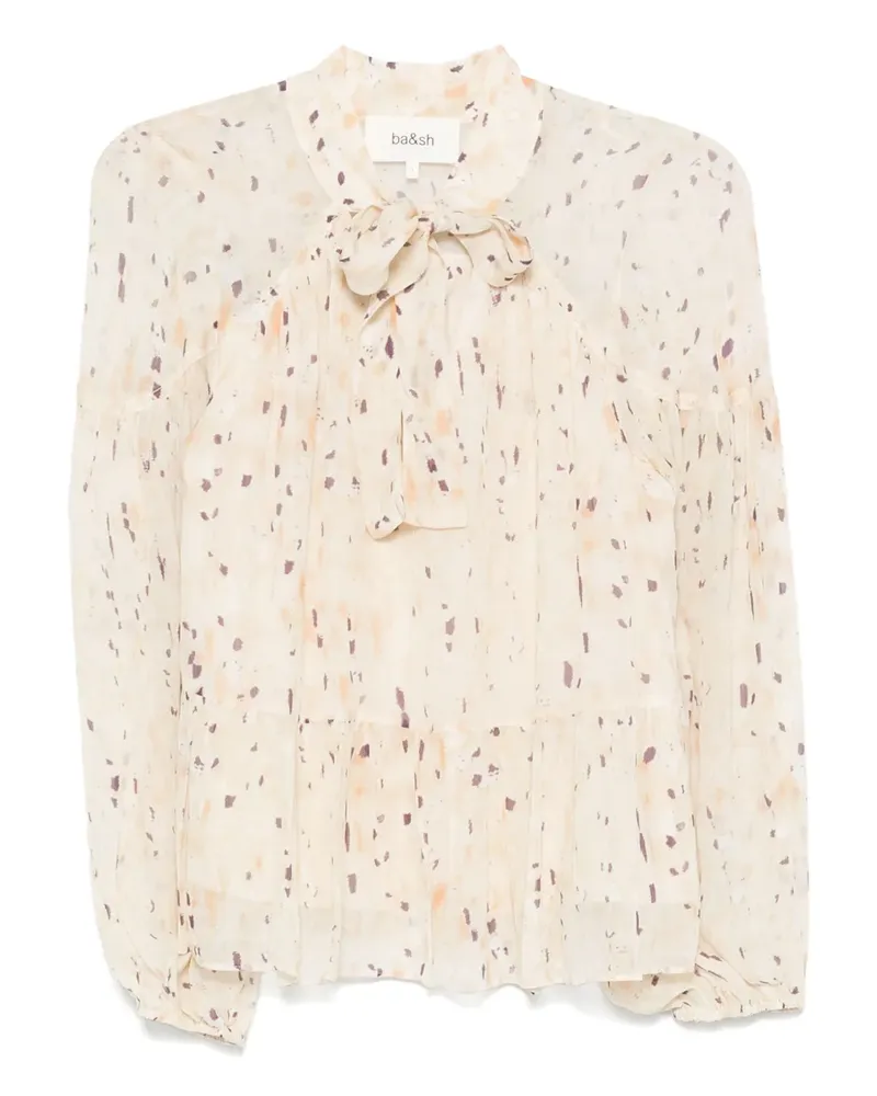 ba&sh Kamala Bluse mit Schleifen-Print - Nude Nude