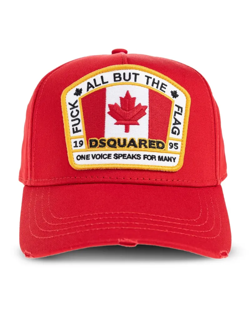 Dsquared2 Baseballkappe mit Flaggen-Patch - Rot Rot