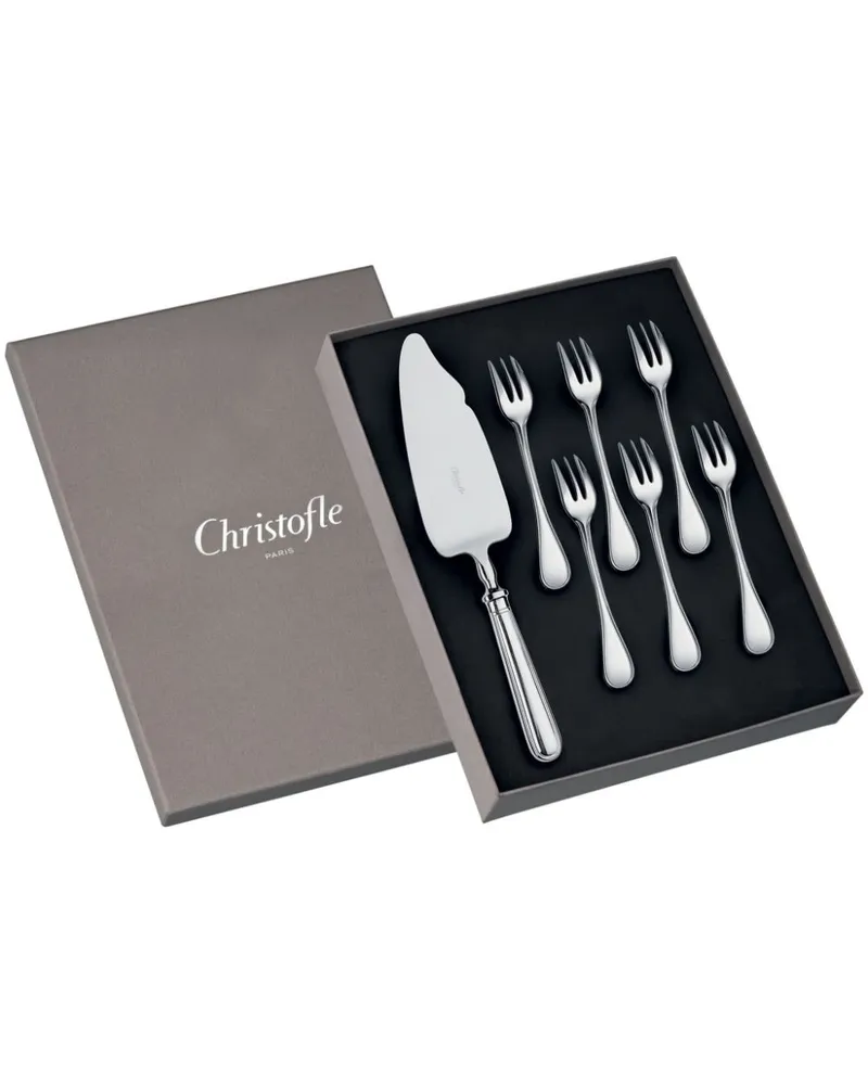 Christofle Albi Dessertgabeln und Kuchenservier-Set - Silber Silber