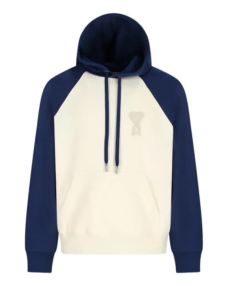 AMI Paris logo-detail hoodie - Nude Nude