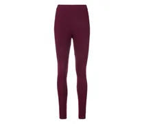 Hoch geschnittene Leggings - Rot