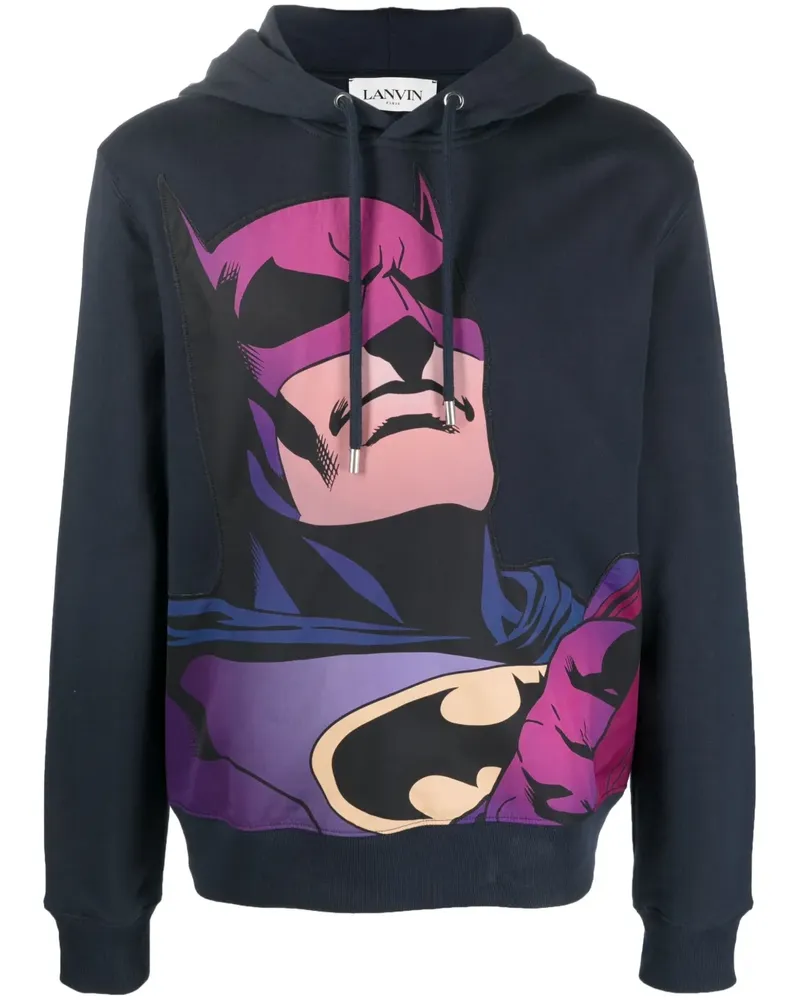 Lanvin Hoodie mit Batman-Print - Blau Blau