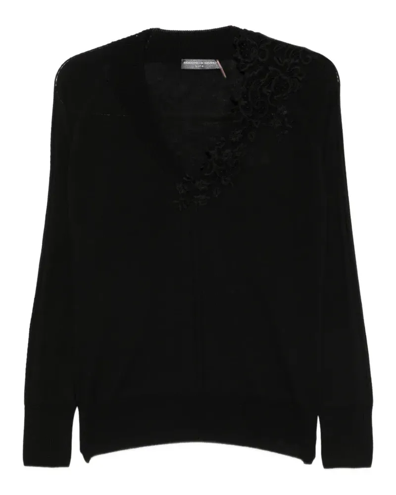 Ermanno Scervino Pullover mit V-Ausschnitt - Schwarz Schwarz