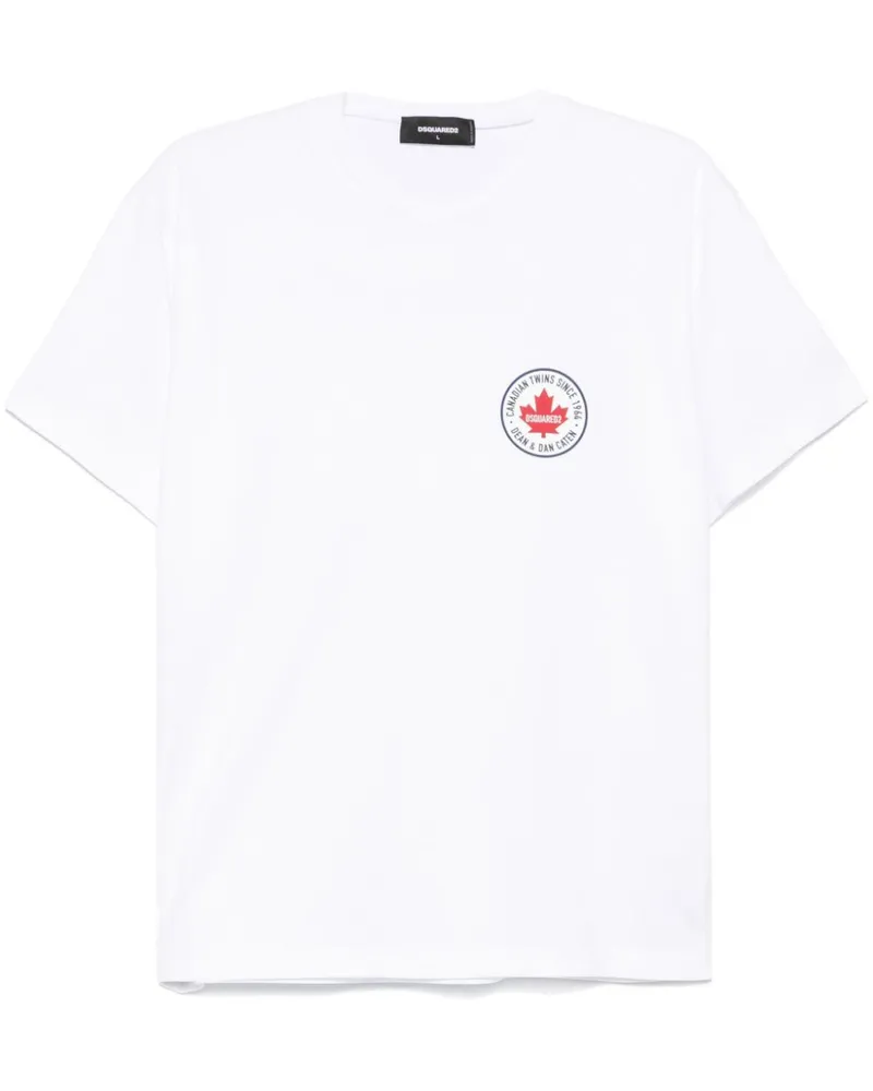 Dsquared2 T-Shirt mit Logo-Print - Weiß Weiß