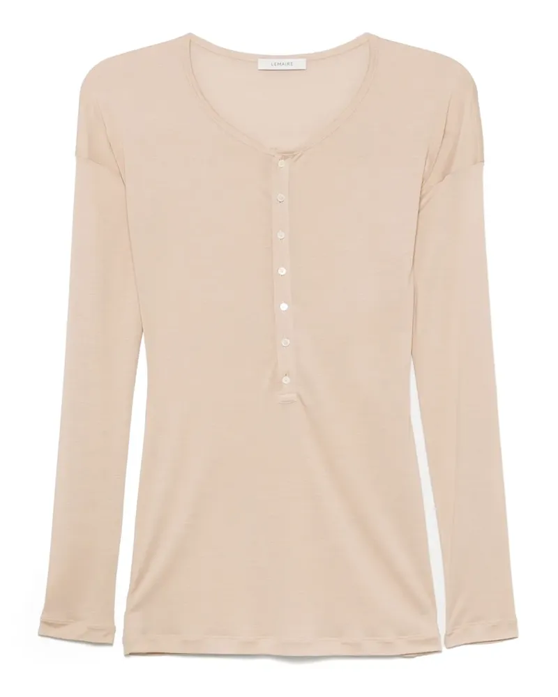 Christophe Lemaire T-Shirt aus Seide - Nude Nude