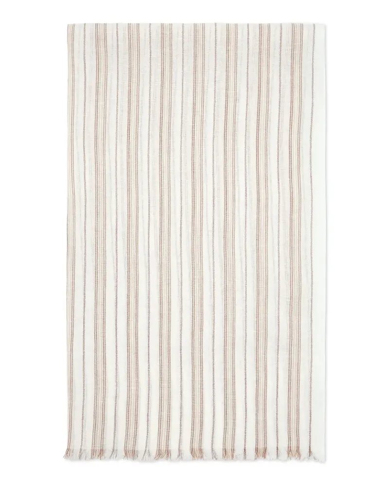 Brunello Cucinelli Gestreifter Schal - Nude Nude