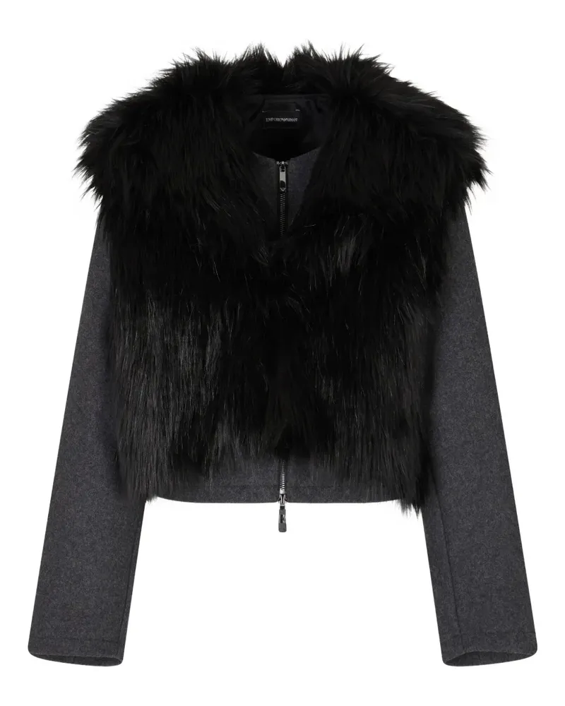 Emporio Armani Jacke aus Faux Fur - Grau Grau