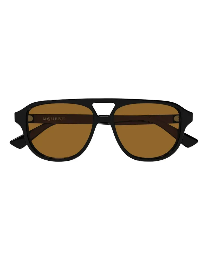 Alexander McQueen Getönte Pilotenbrille - Schwarz Schwarz