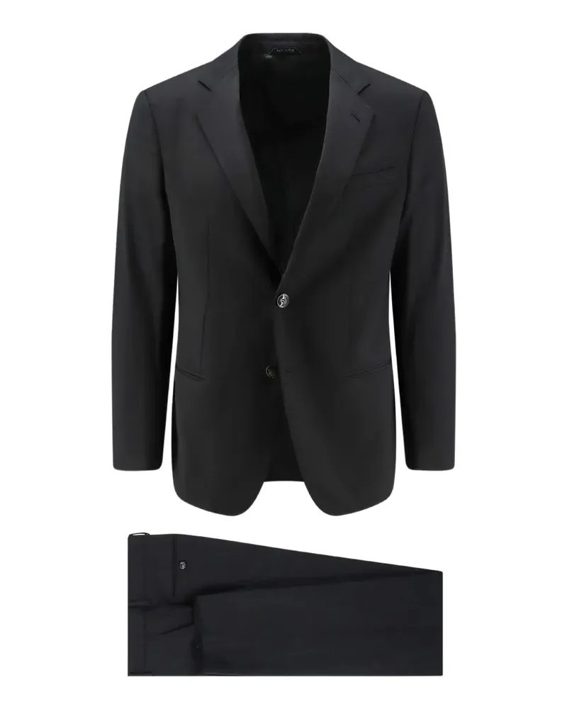 Giorgio Armani single-breasted suit - Schwarz Schwarz