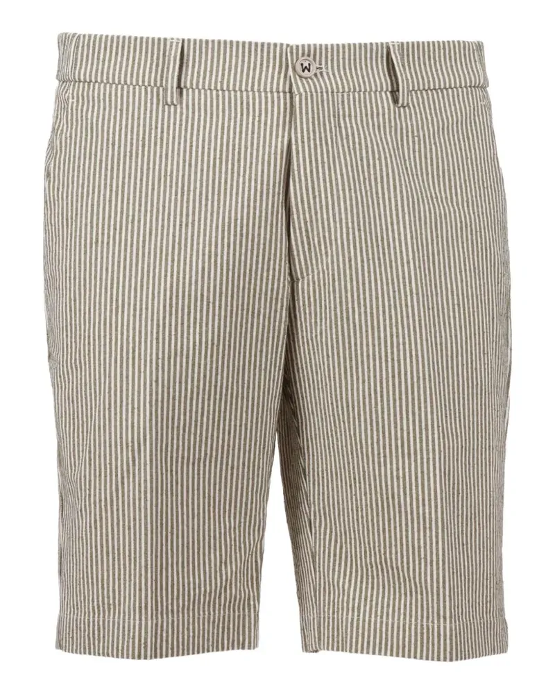Berwich striped straight-leg bermuda shorts - Nude Nude