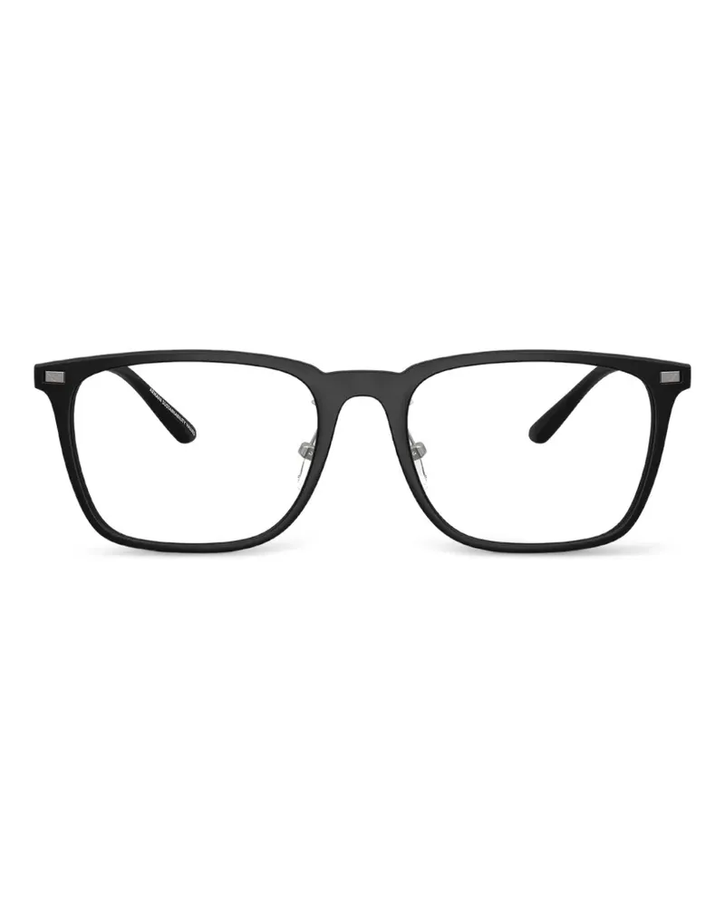 Emporio Armani Brille mit eckigem Gestell - Schwarz Schwarz
