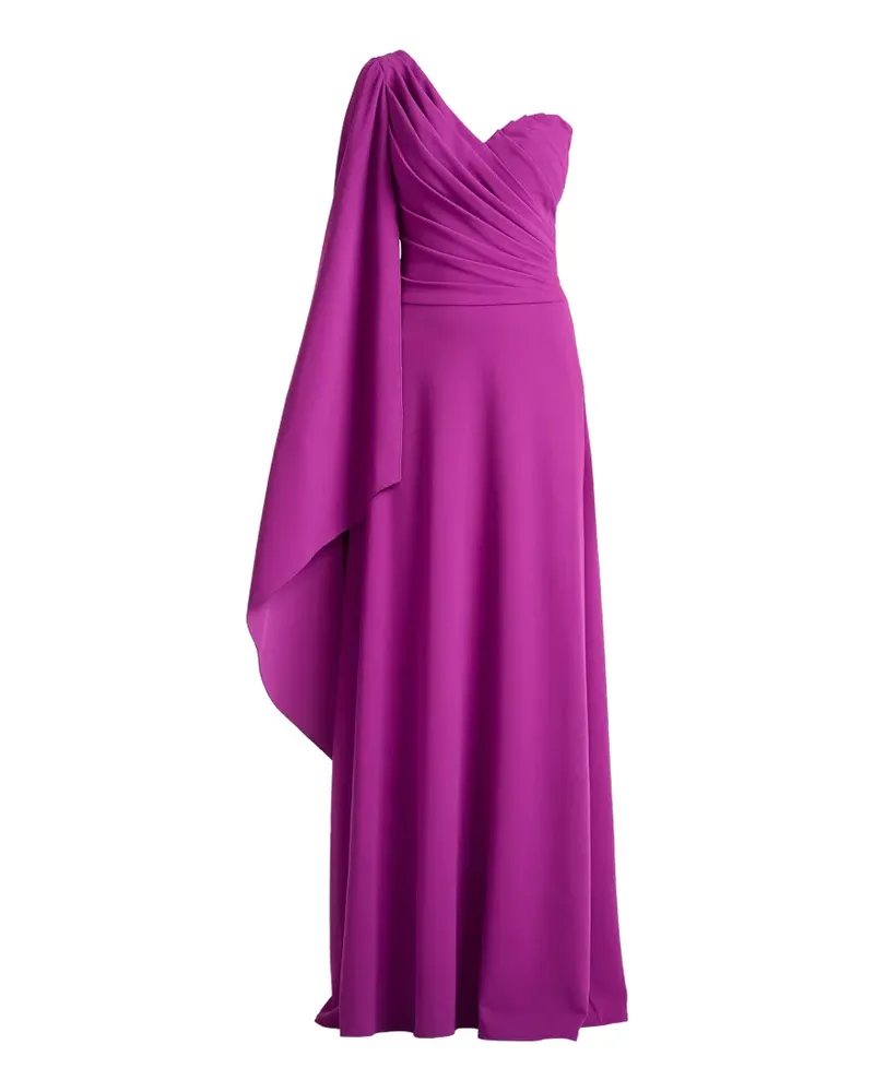 Tadashi Shoji Alney one-shoulder draped-sleeve maxi dress - Violett Violett