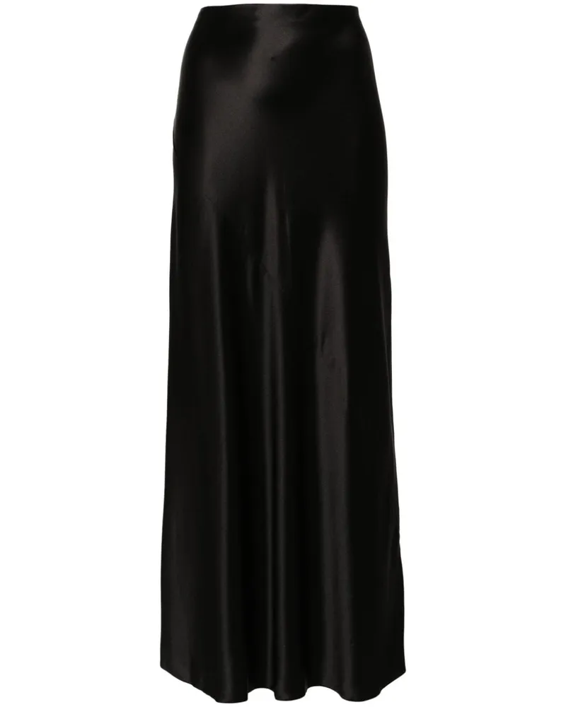 Saint Laurent Maxirock aus Seide - Schwarz Schwarz