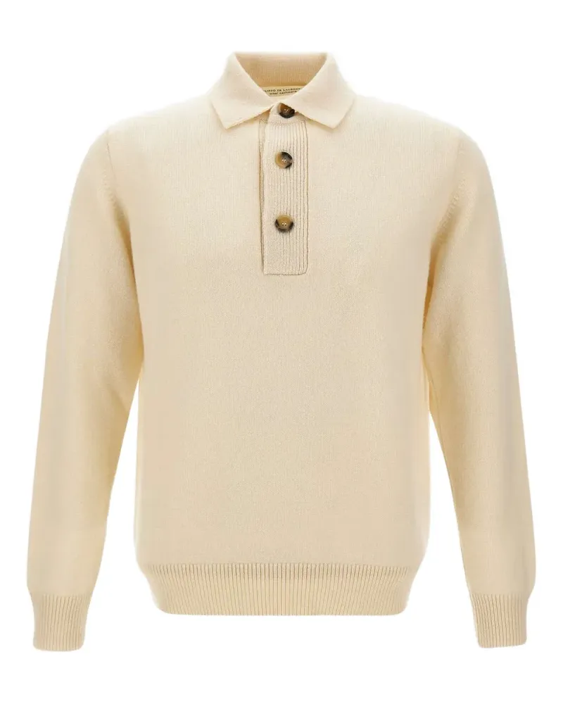 Filippo de Laurentiis Poloshirt mit drei Knöpfen - Nude Nude