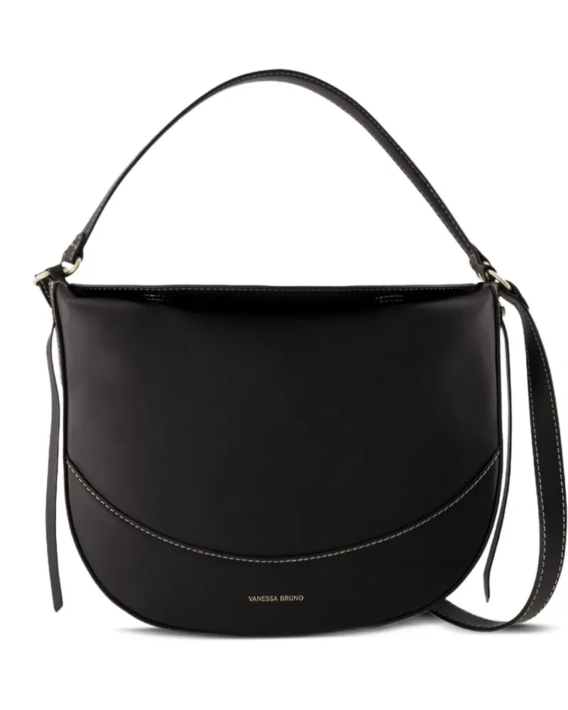 Vanessa Bruno Große Schultertasche mit abgerundetem Henkel - Schwarz Schwarz