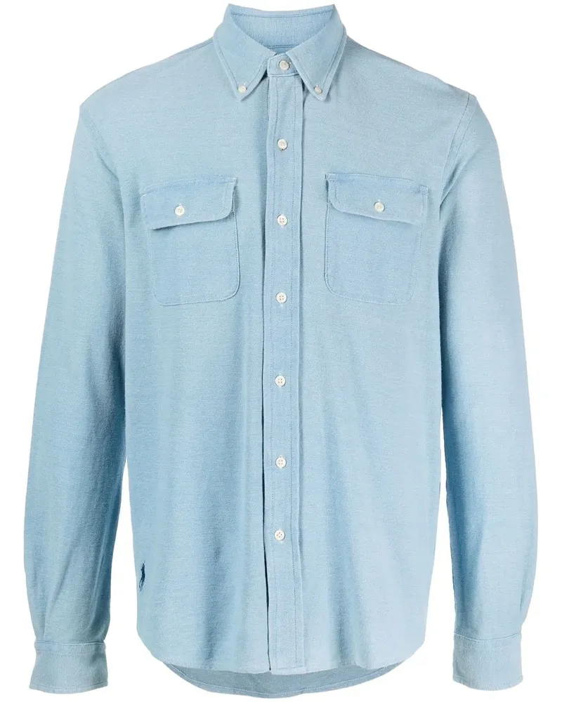 Ralph Lauren Hemd aus Chambray - Blau Blau