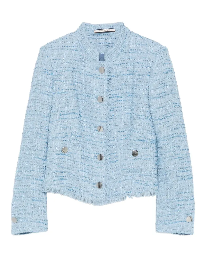 Tagliatore button-fastening fringed-detail jacket - Blau Blau