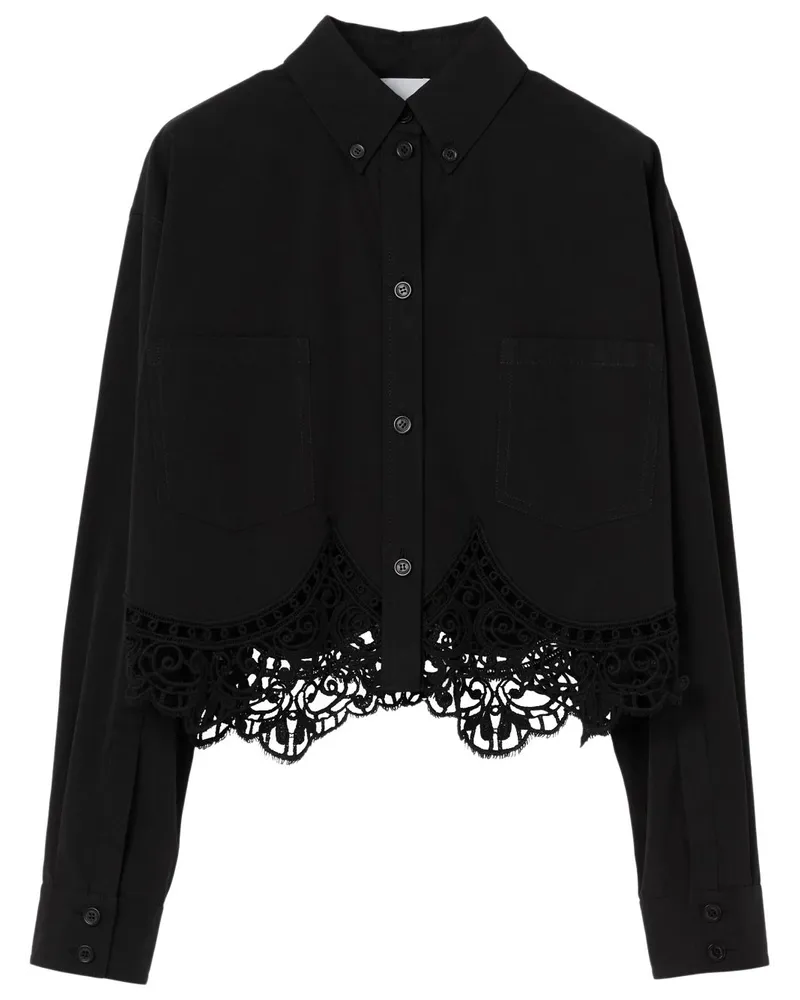 Burberry Cropped-Hemd - Schwarz Schwarz