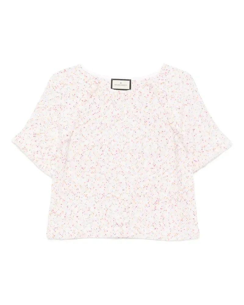 Bruno Manetti popcorn sweater - Weiß Weiß