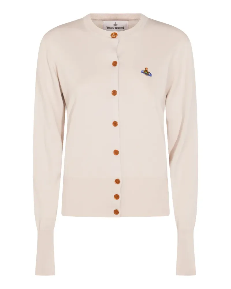 Vivienne Westwood Bea orb-embroidered cardigan - Nude Nude
