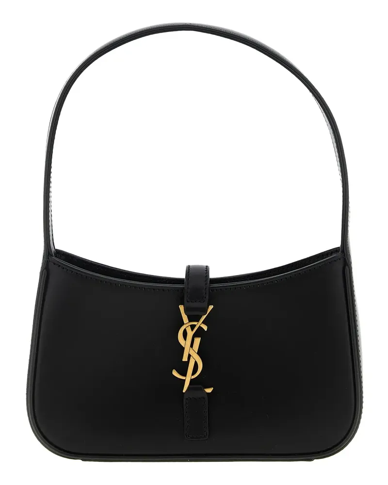 Saint Laurent Mini Le 5 à 7 logo leather shoulder bag - Schwarz Schwarz