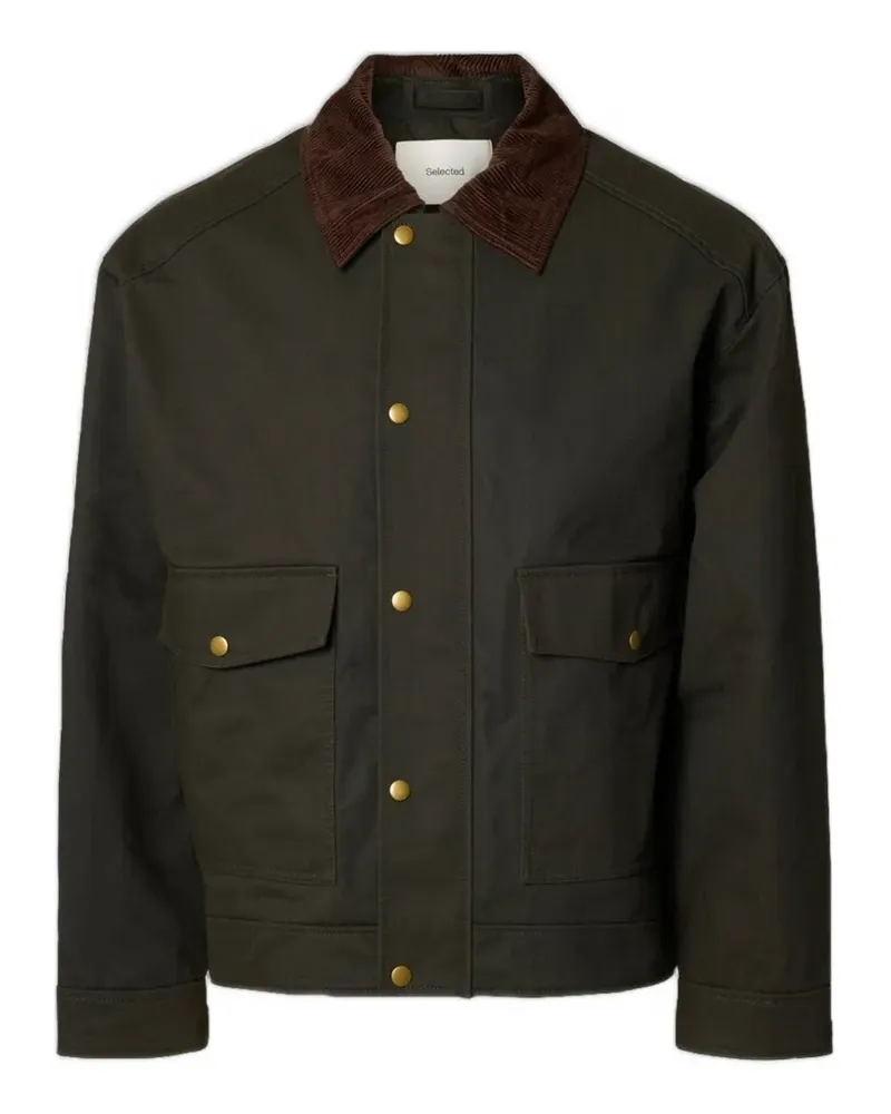 Selected Gewachste Montana Jacke - Grün Grün