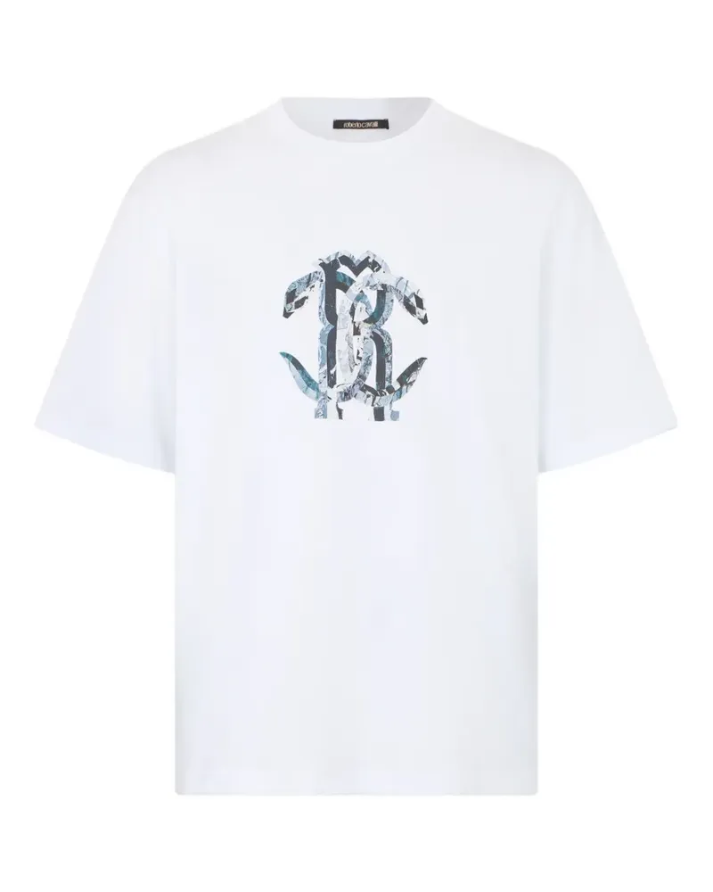 Roberto Cavalli T-Shirt mit RC-Monogramm - Weiß Weiß