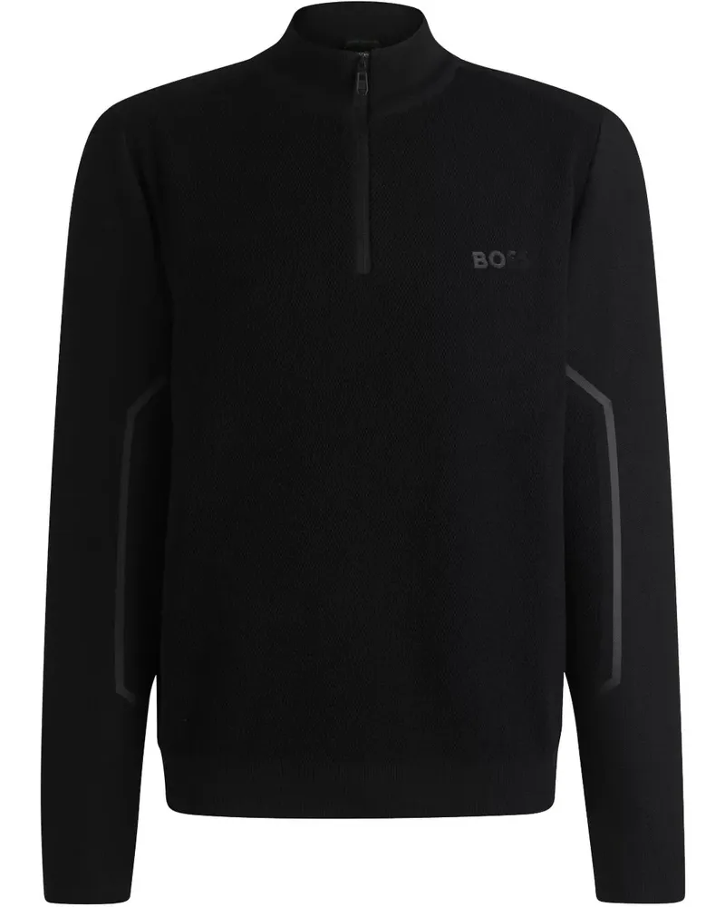 HUGO BOSS Sweatshirt mit Logo-Print - Schwarz Schwarz