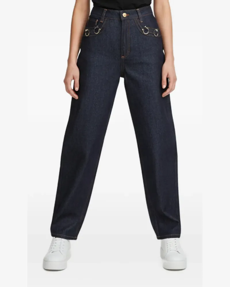 Sandro Kaja curved-leg jeans - Blau Blau