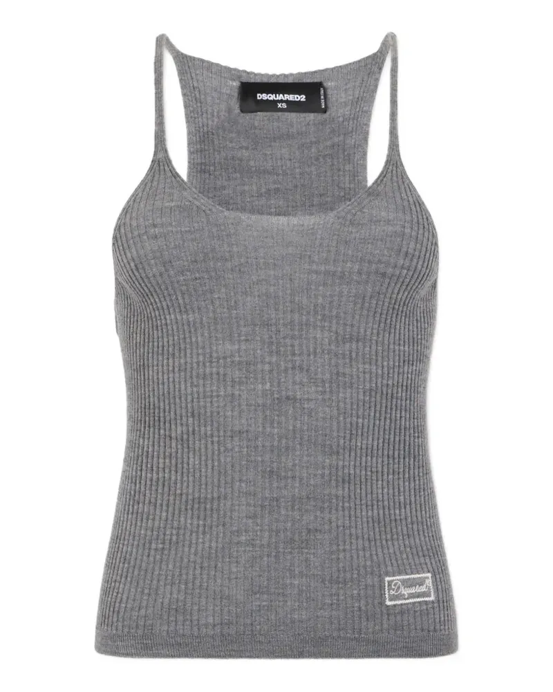 Dsquared2 Signature-Tank-Top aus Strick - Grau Grau