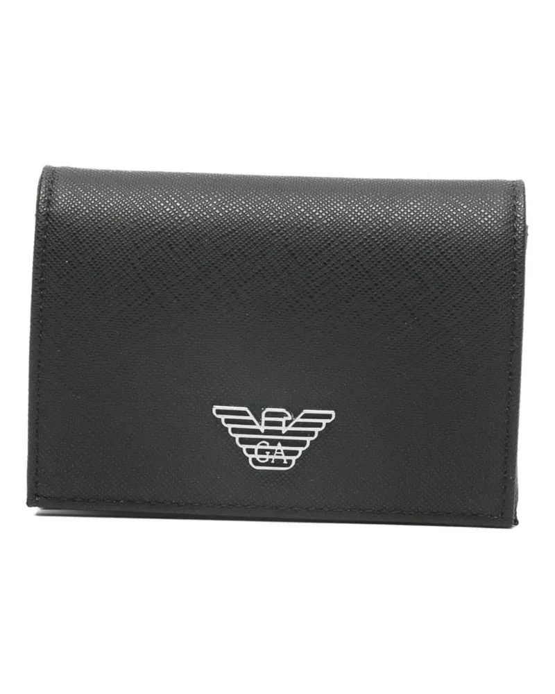 Emporio Armani logo-plaque wallet - Schwarz Schwarz