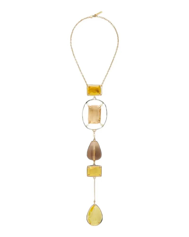 Givenchy Rainbow Drop Halskette aus Metall und Kristallen - Gold Gold