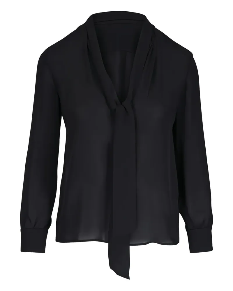 Nili Lotan tie-neck long-sleeve blouse - Schwarz Schwarz