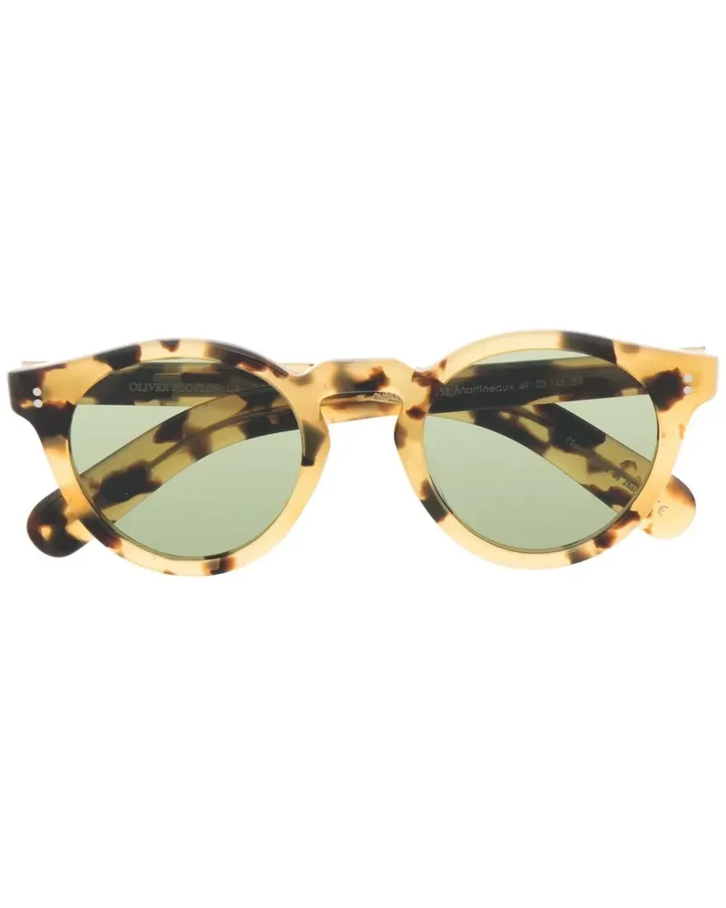 Oliver Peoples Runde Martineaux Sonnenbrille - Gelb Gelb