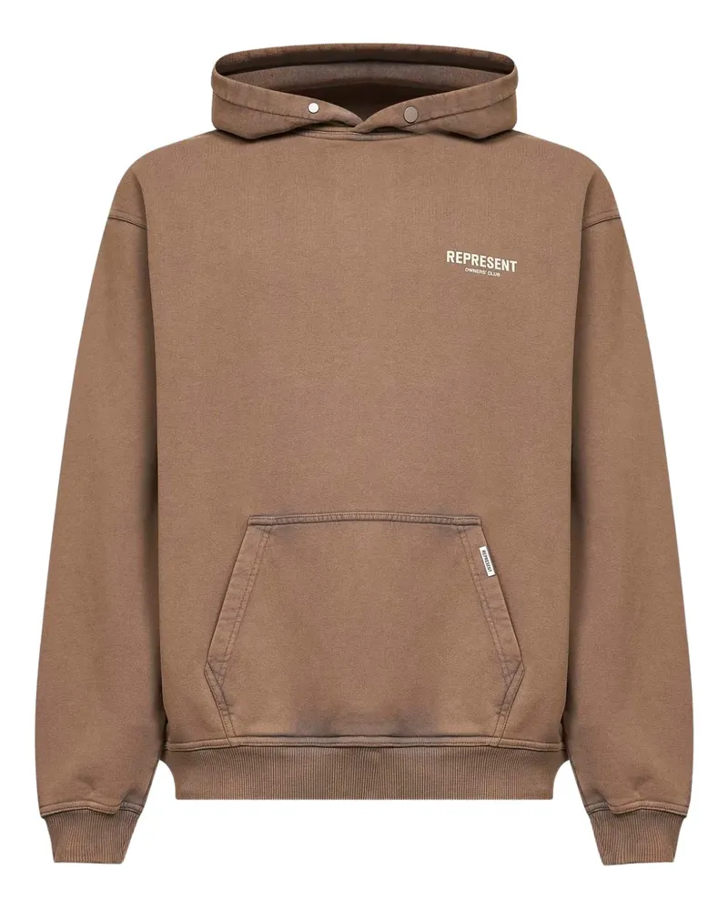 REPRESENT brown cotton hoodie - Braun Braun