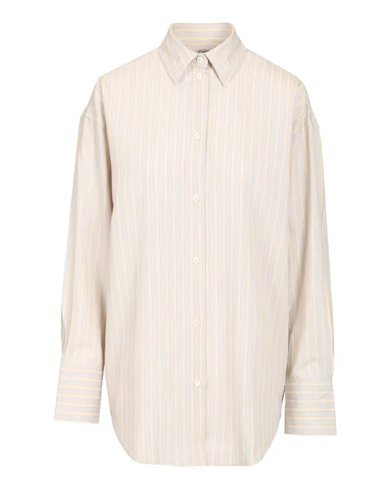 Totême Gestreiftes Hemd im Oversized-Look - Nude Nude