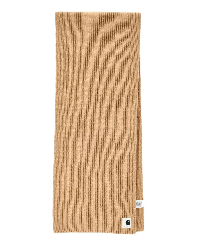Carhartt WIP Mira ribbed-knit logo-patch scarf - Braun Braun