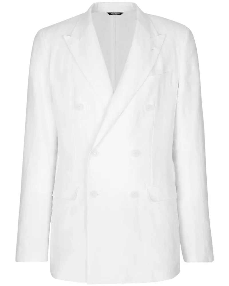 Dolce & Gabbana Doppelreihiges Jackett - Weiß Weiß