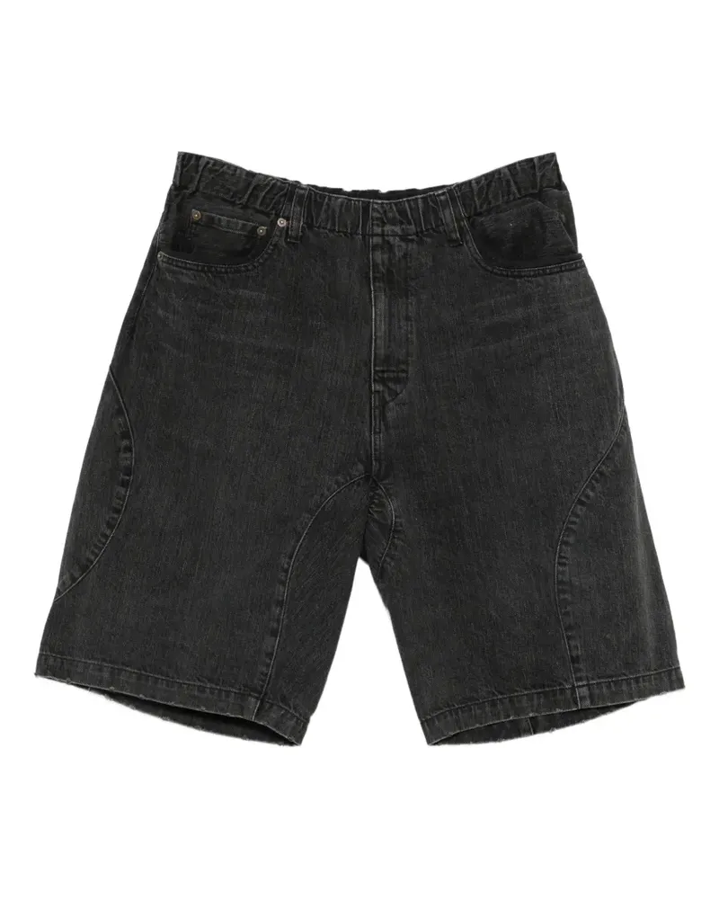 Undercover panelled denim shorts - Schwarz Schwarz