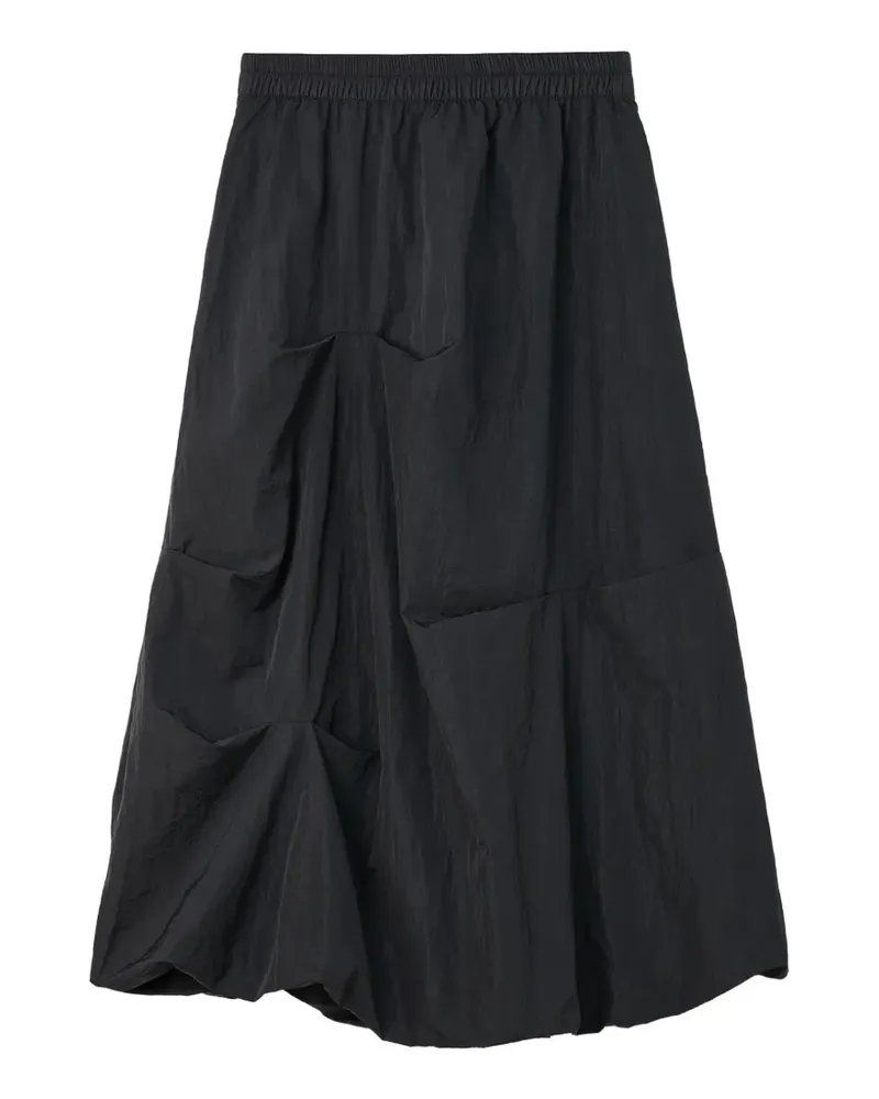 b+ab draped bubble-hem midi skirt - Grau Grau