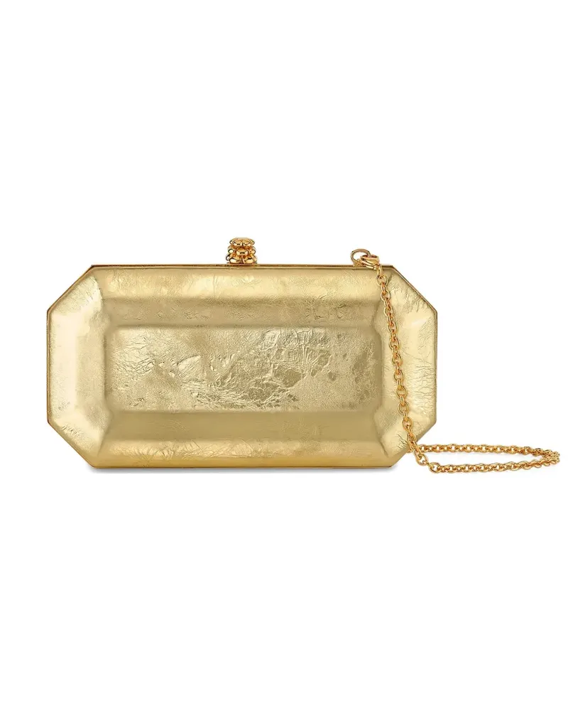 Tyler Ellis small Perry leather clutch bag - Gold Gold