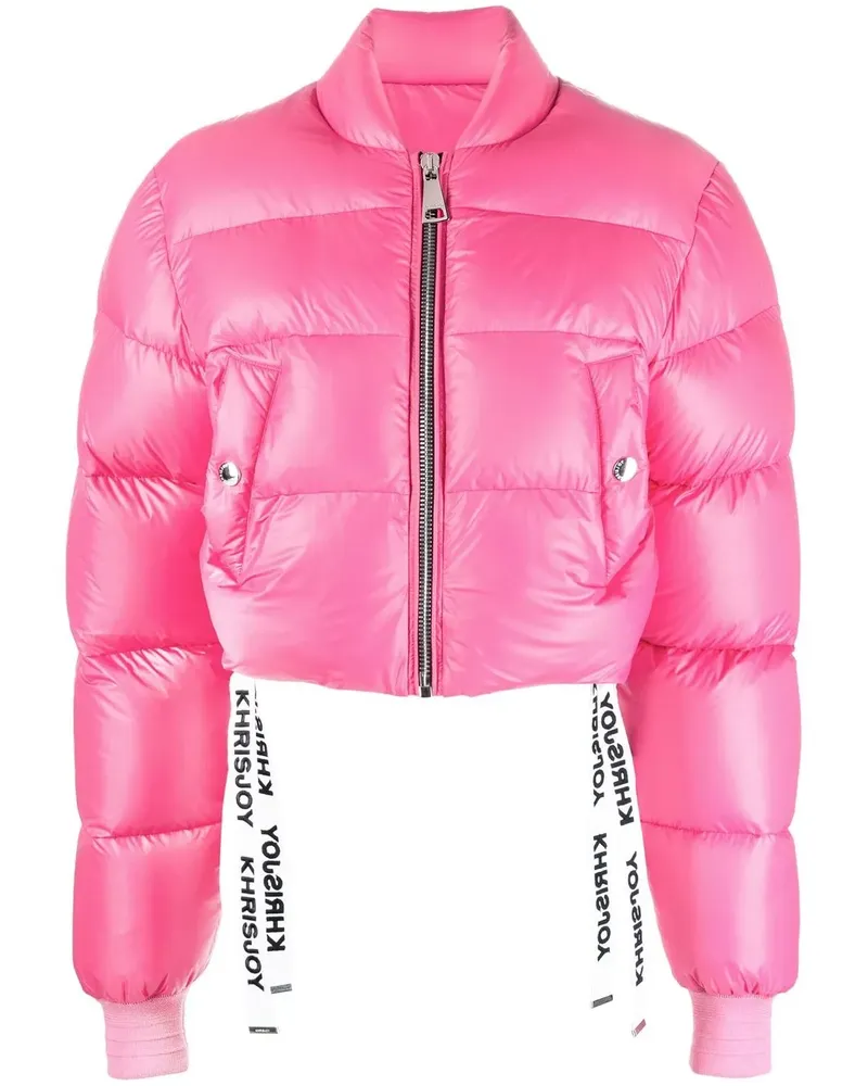 KHRISJOY Gefütterte Cropped-Jacke - Rosa Rosa